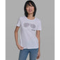 Karl Lagerfeld Paris Women's Crewneck Multi Jeweled Sunglass T-Shirt
