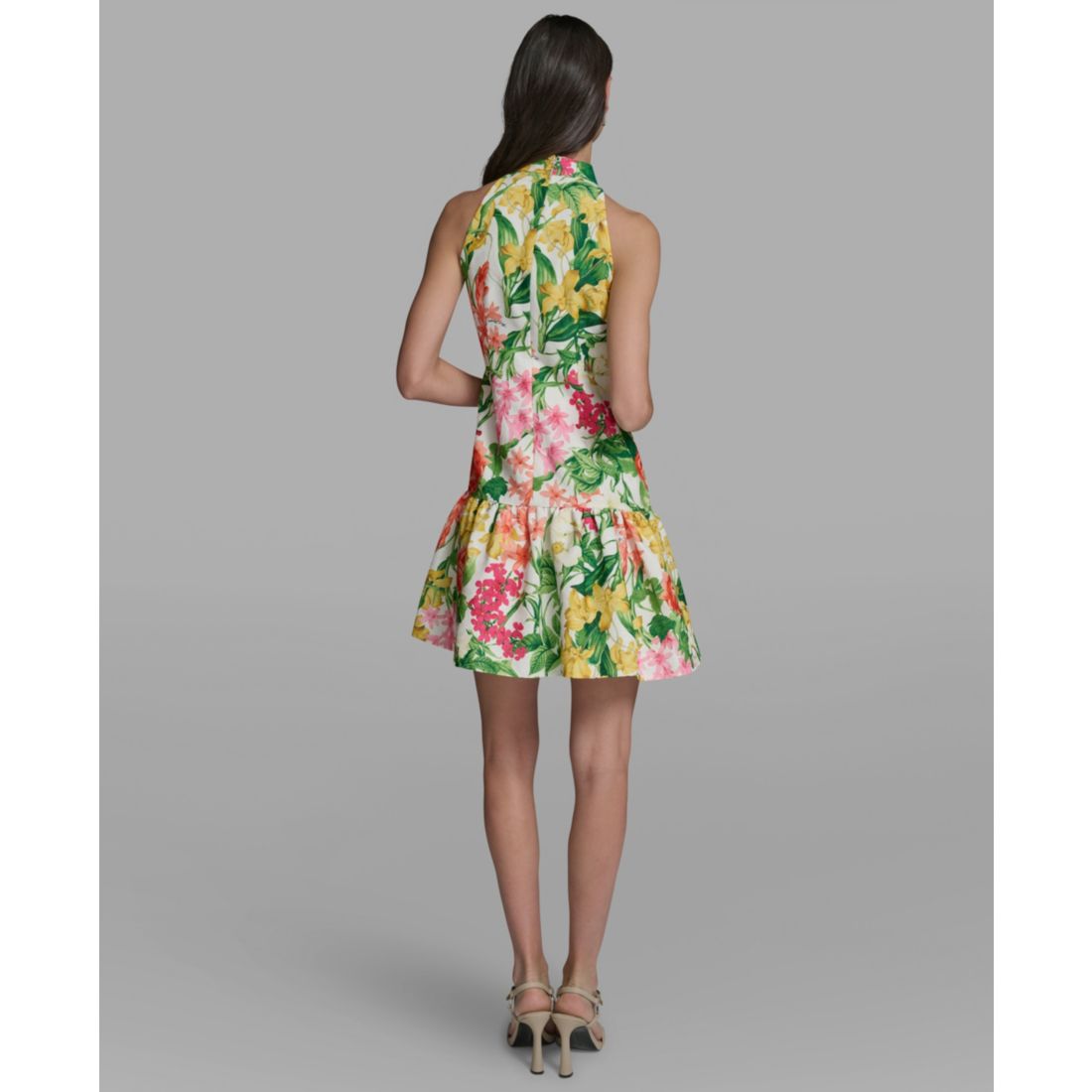Karl Lagerfeld Paris Women's Floral Print Mock Neck Dress