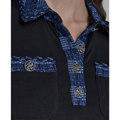 Karl Lagerfeld Paris Women's Polo Collar Pull-On Dress