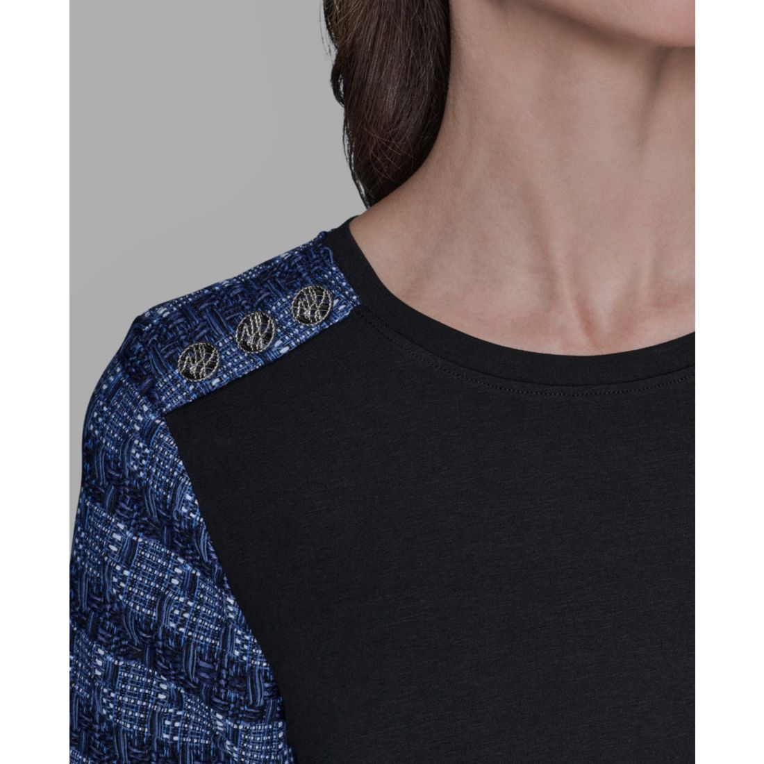 Karl Lagerfeld Paris Women's Raglan Short-Sleeve Blouse