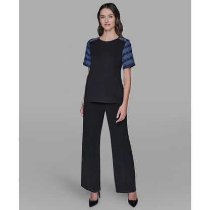 Karl Lagerfeld Paris Women's Raglan Short-Sleeve Blouse