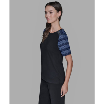 Karl Lagerfeld Paris Women's Raglan Short-Sleeve Blouse
