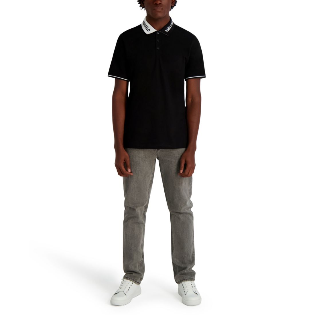 Karl Lagerfeld Paris Men's Collared Polo T-Shirt