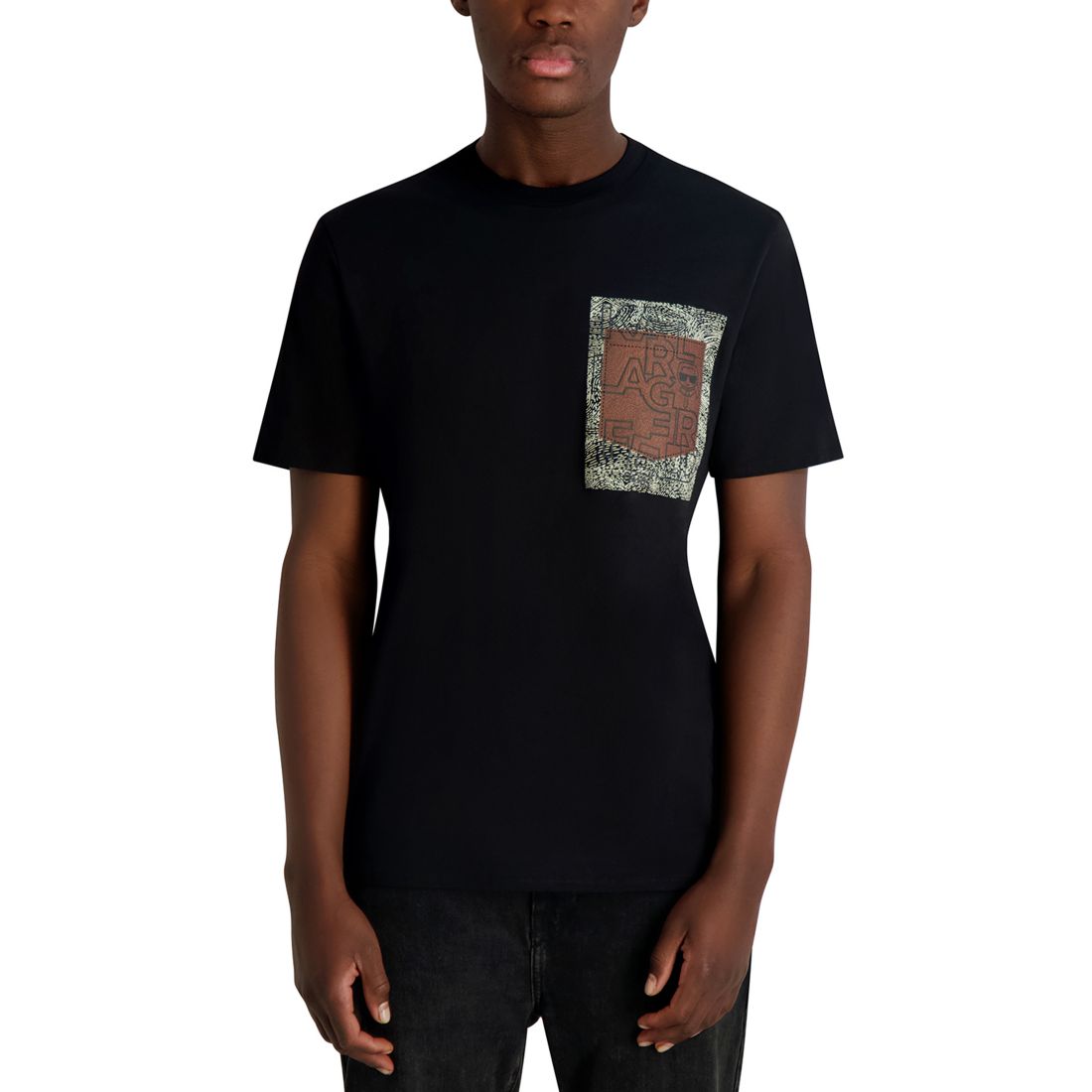 Karl Lagerfeld Paris Men's Thumbprint Detail T-Shirt