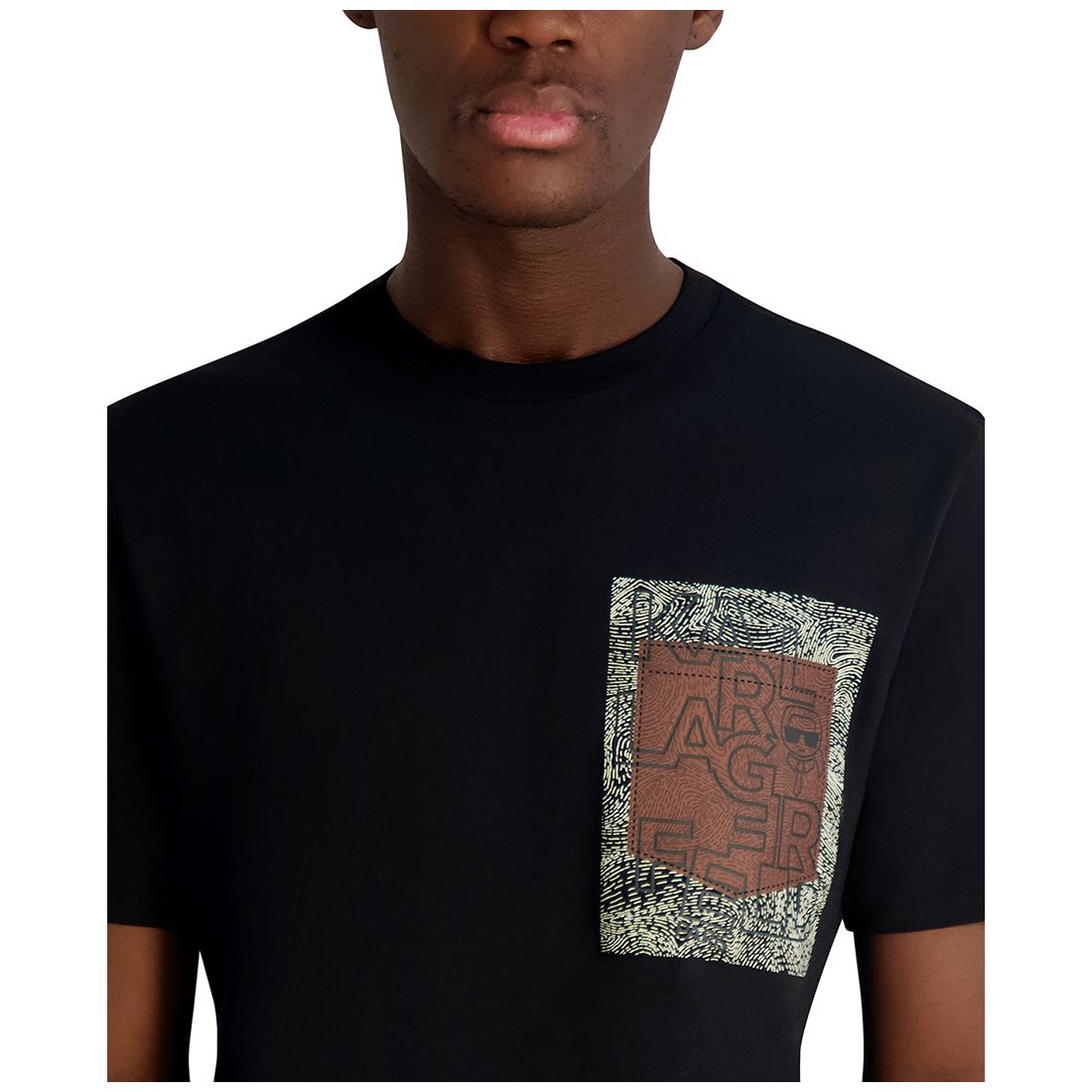 Karl Lagerfeld Paris Men's Thumbprint Detail T-Shirt