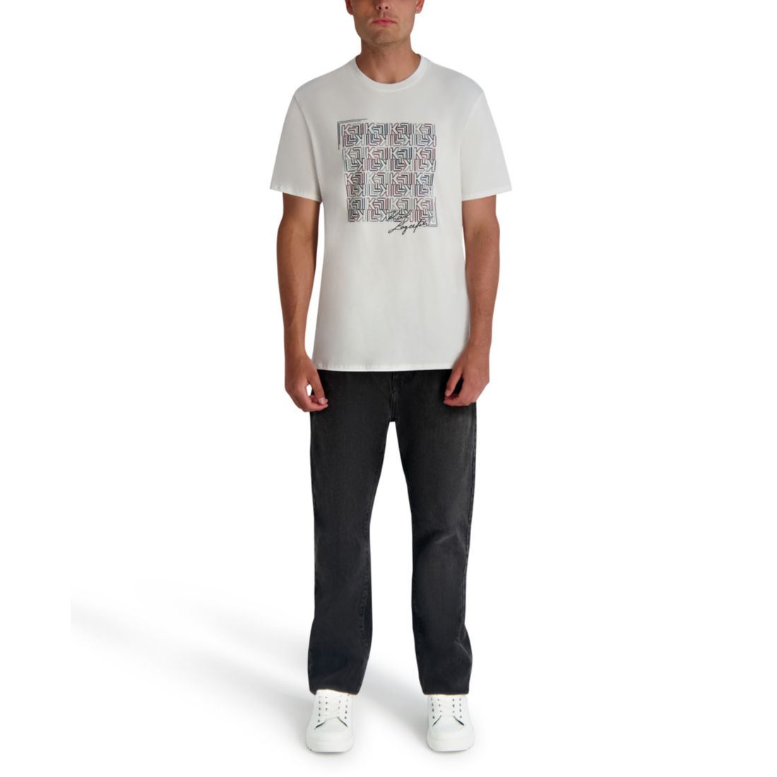 Karl Lagerfeld Paris Men's Kl Squared Print T-Shirt
