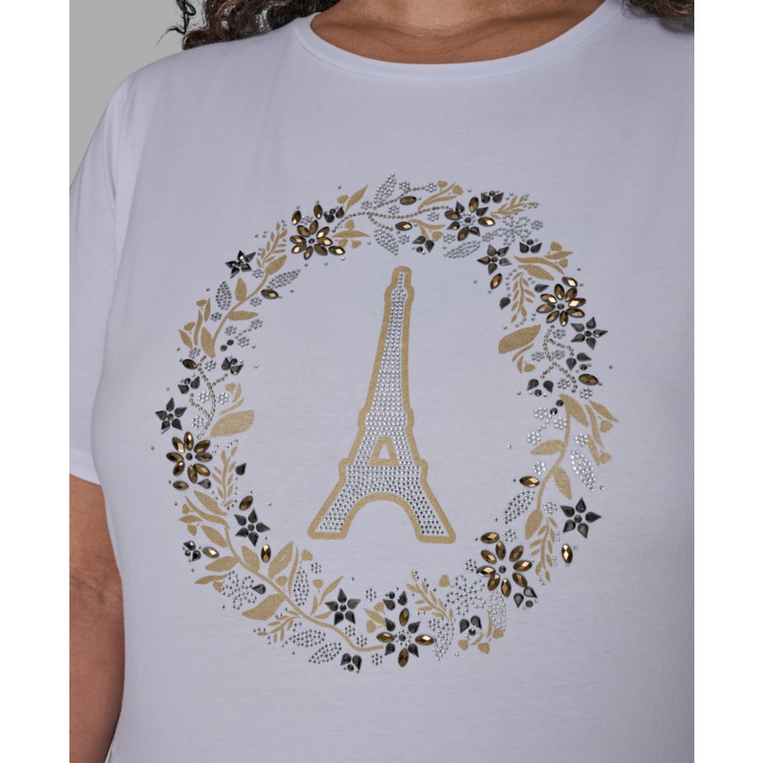 Karl Lagerfeld Paris Plus Size Paris Logo Short Sleeve T-Shirt