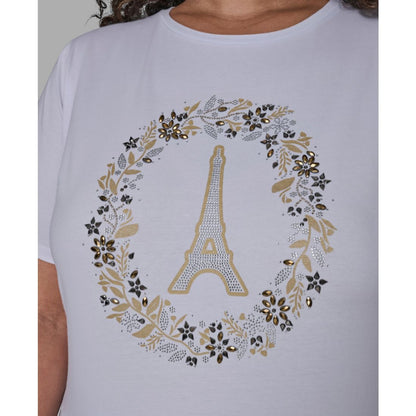 Karl Lagerfeld Paris Plus Size Paris Logo Short Sleeve T-Shirt