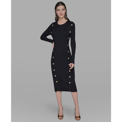 Karl Lagerfeld Paris Women's Long Sleeves Bodycon Dress