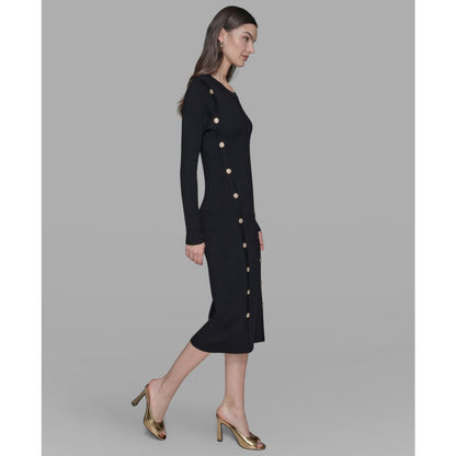 Karl Lagerfeld Paris Women's Long Sleeves Bodycon Dress