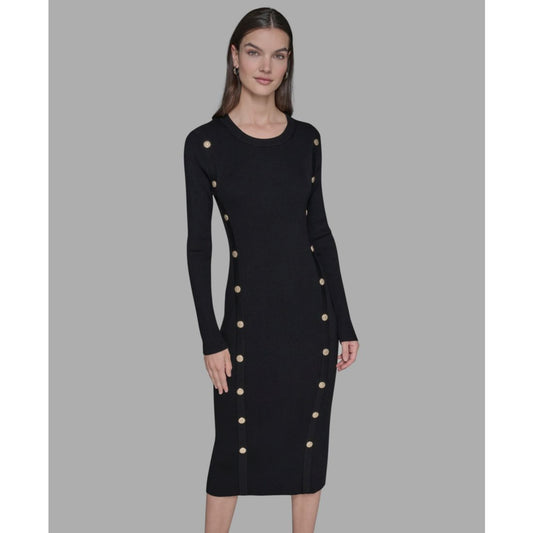 Karl Lagerfeld Paris Women's Long Sleeves Bodycon Dress