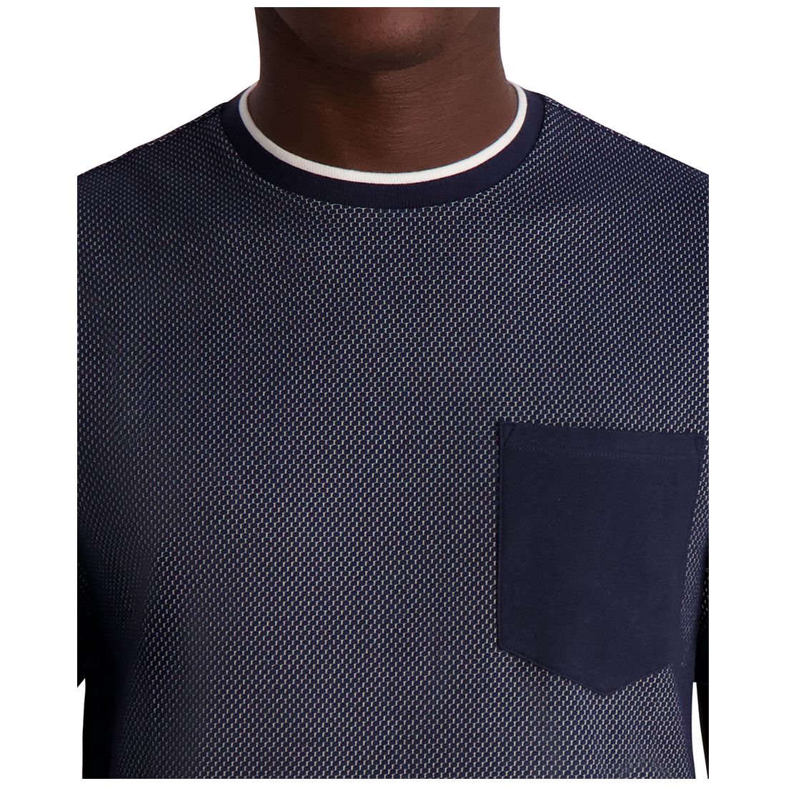 Karl Lagerfeld Paris Men's Textured Waffle Knit T-Shirt