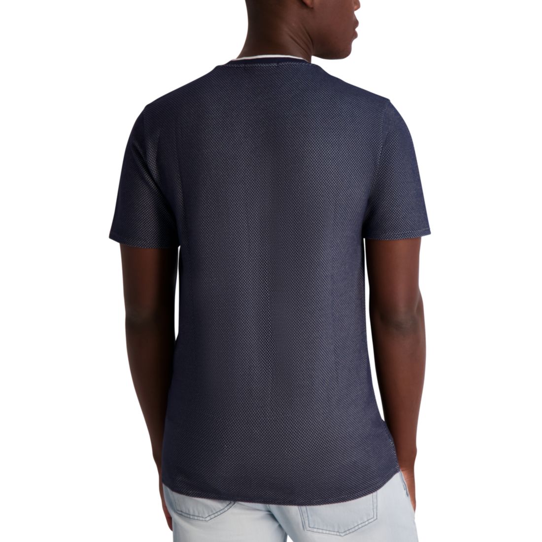 Karl Lagerfeld Paris Men's Textured Waffle Knit T-Shirt