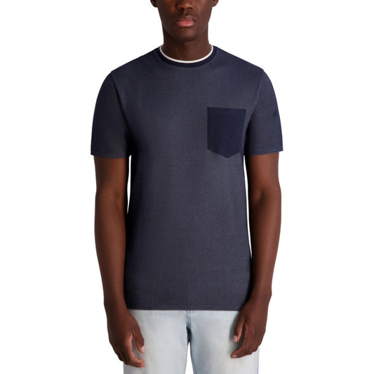 Karl Lagerfeld Paris Men's Textured Waffle Knit T-Shirt
