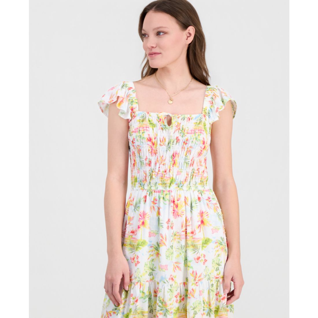 Self Esteem Juniors' Sleeveless Floral Midi Dress