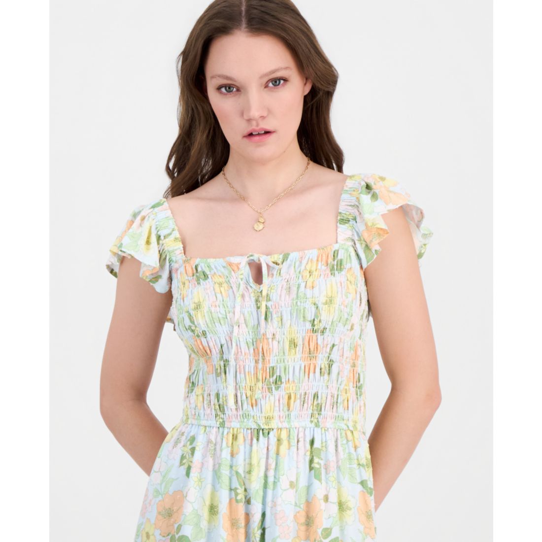 Self Esteem Juniors' Sleeveless Floral Midi Dress