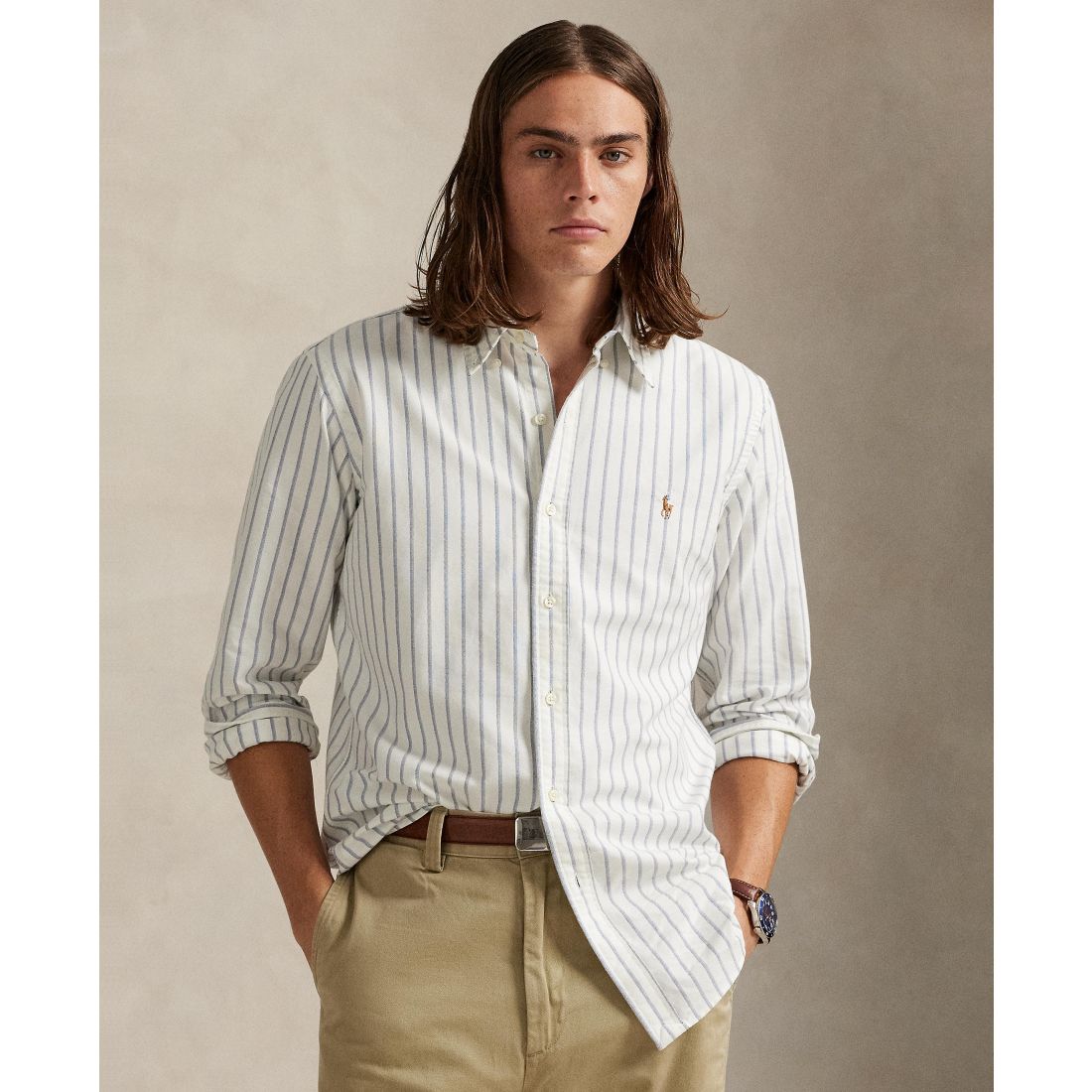 Polo Ralph Lauren Men's Long-Sleeve The Iconic Mesh Shirt