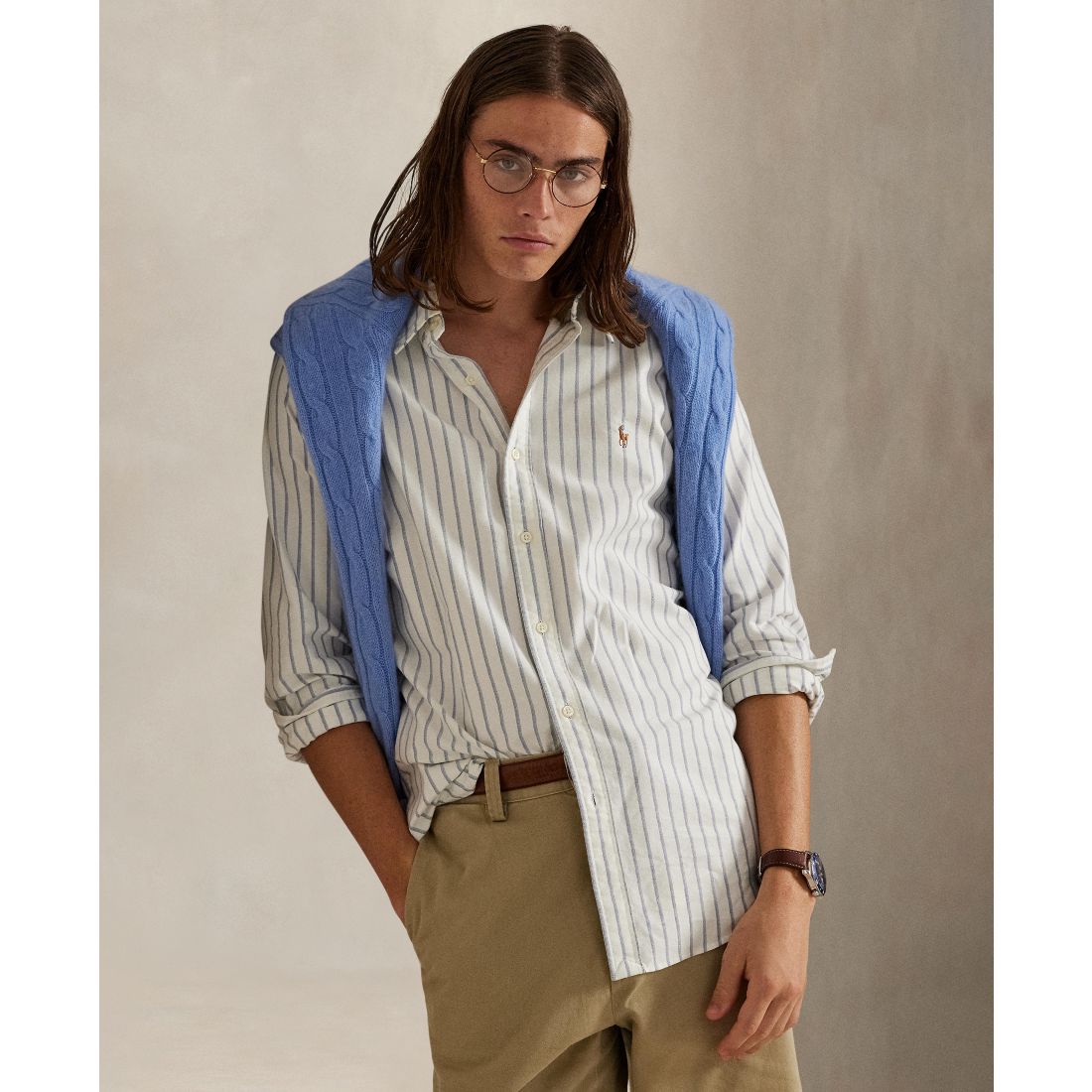 Polo Ralph Lauren Men's Long-Sleeve The Iconic Mesh Shirt