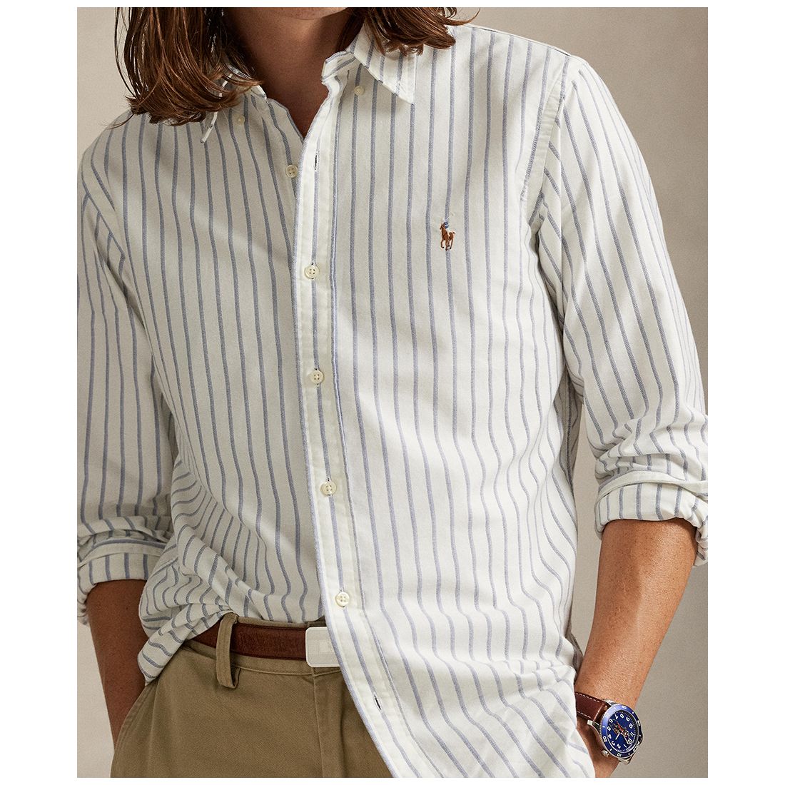 Polo Ralph Lauren Men's Long-Sleeve The Iconic Mesh Shirt