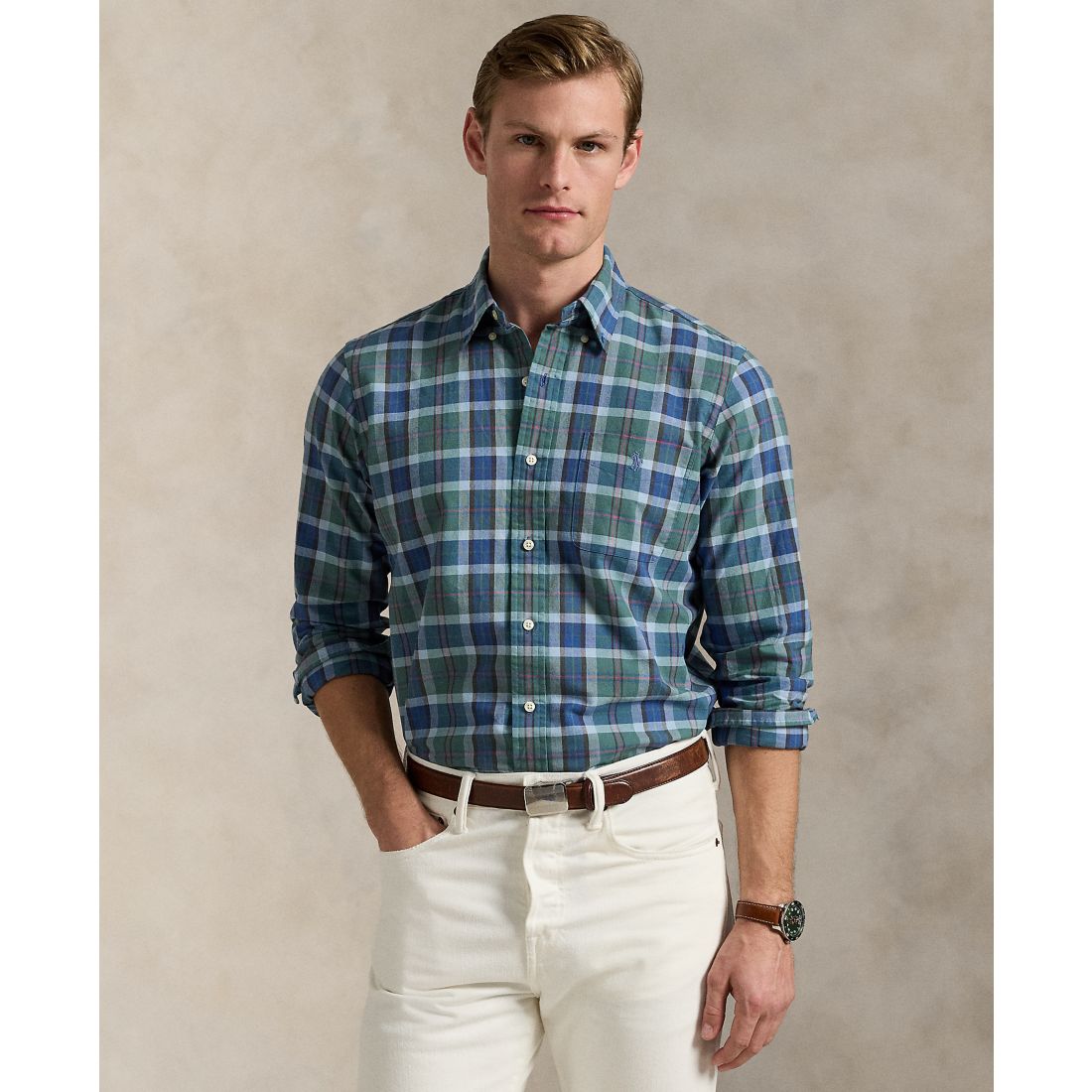 Polo Ralph Lauren Men's Classic-Fit Plaid Oxford Shirt