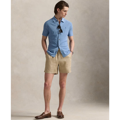 Polo Ralph Lauren Men's Textured Cotton-Linen Shirt Sweater