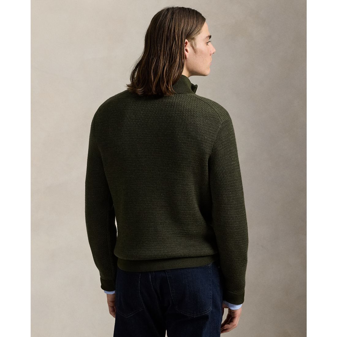 Polo Ralph Lauren Men's Washable Wool Quarter-Zip Sweater
