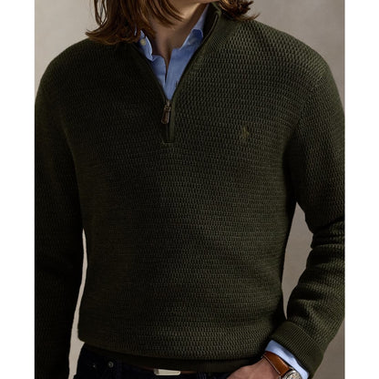 Polo Ralph Lauren Men's Washable Wool Quarter-Zip Sweater