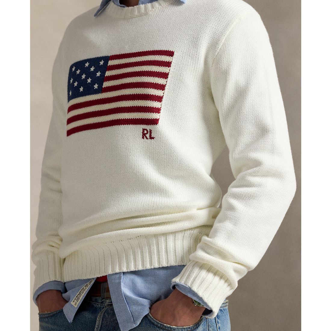 Polo Ralph Lauren Unisex The Iconic Flag Sweater