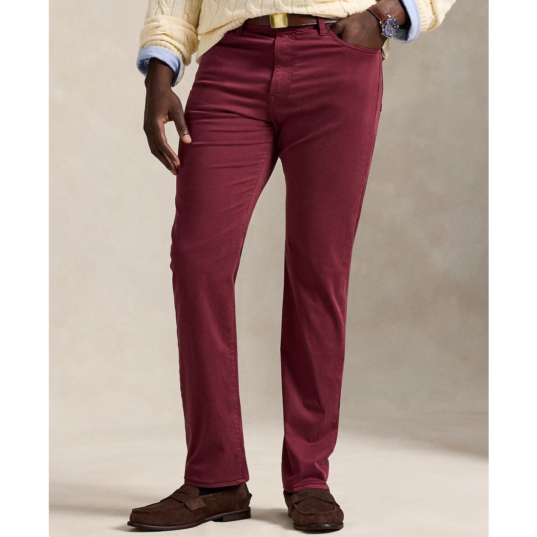 Polo Ralph Lauren Men's Big & Tall Varick Slim Straight Stretch Sateen Pants