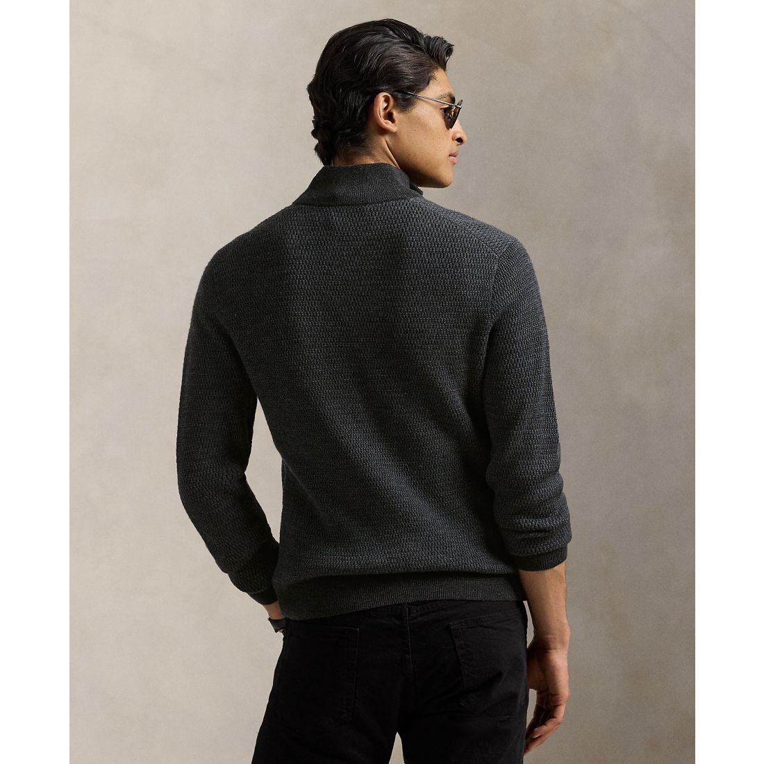 Polo Ralph Lauren Men's Washable Wool Quarter-Zip Sweater