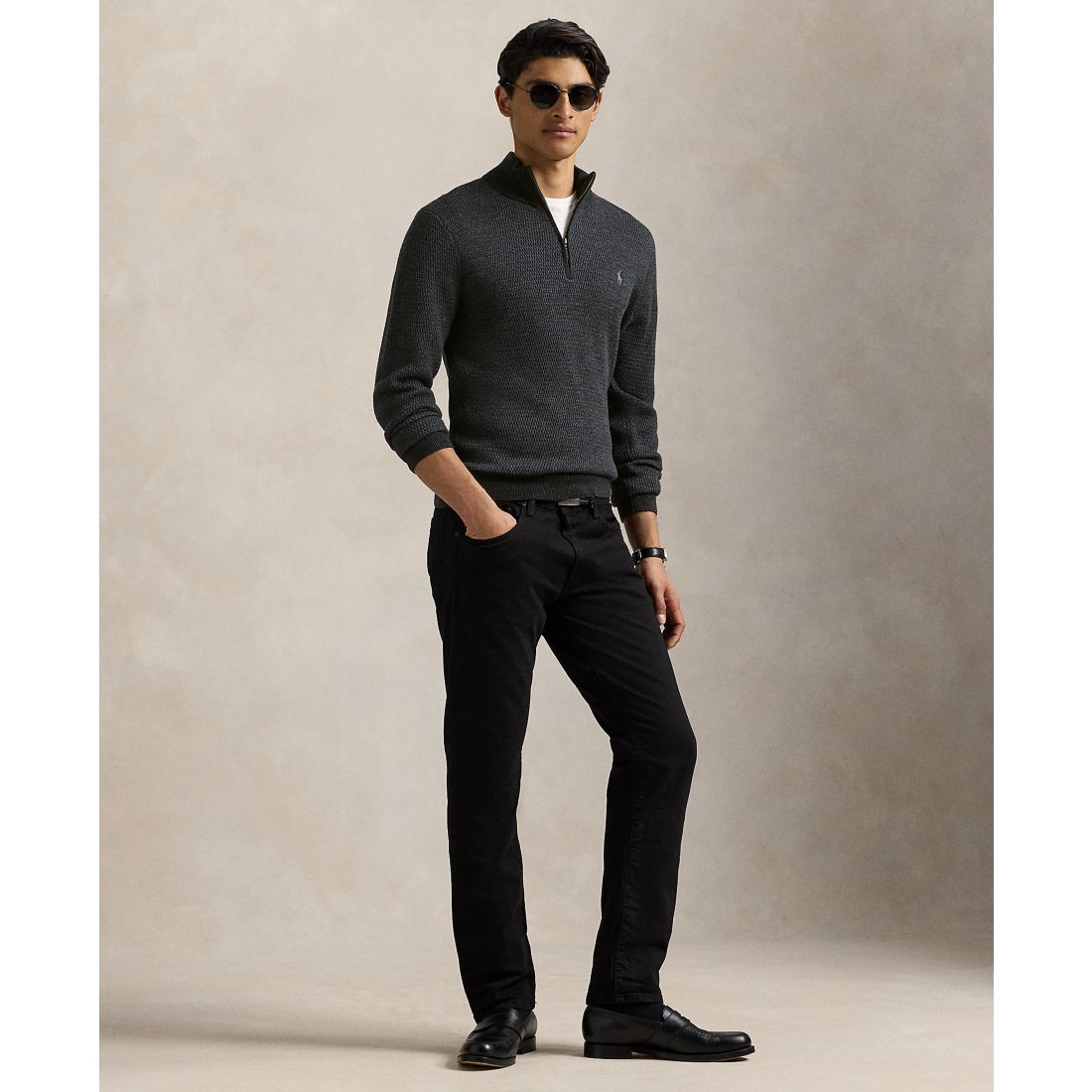Polo Ralph Lauren Men's Washable Wool Quarter-Zip Sweater