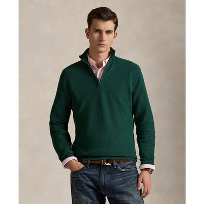 Polo Ralph Lauren Men's Mesh-Knit Cotton Quarter-Zip Sweater