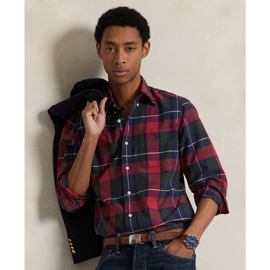 Polo Ralph Lauren Men's Classic-Fit Plaid Oxford Shirt
