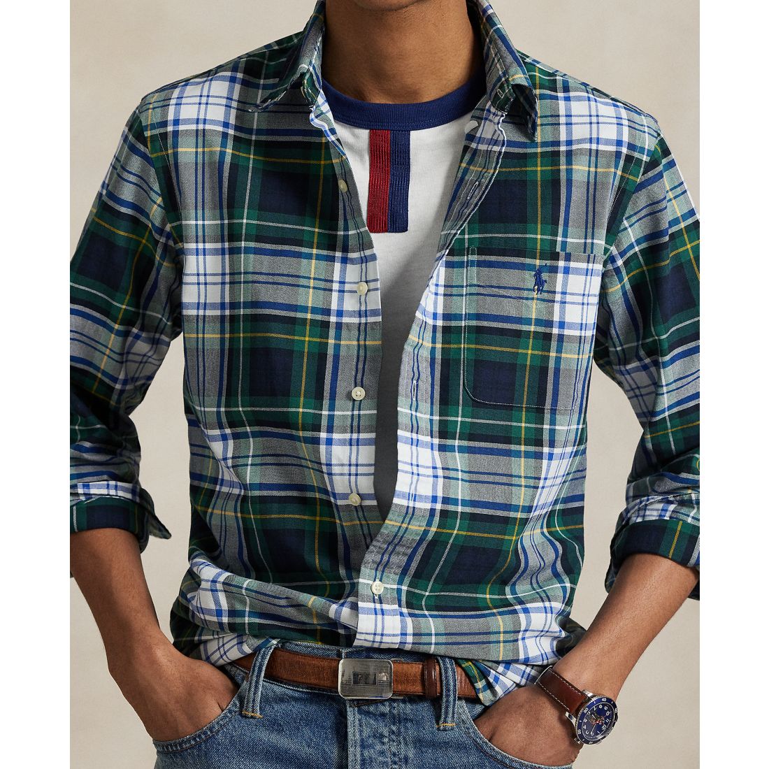 Polo Ralph Lauren Men's Classic-Fit Plaid Oxford Shirt