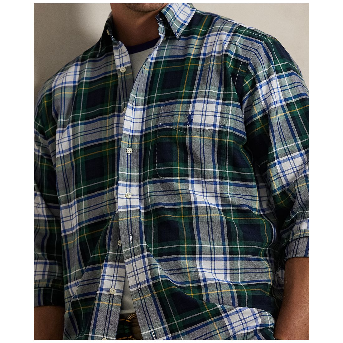 Polo Ralph Lauren Men's Big & Tall Plaid Oxford Shirt