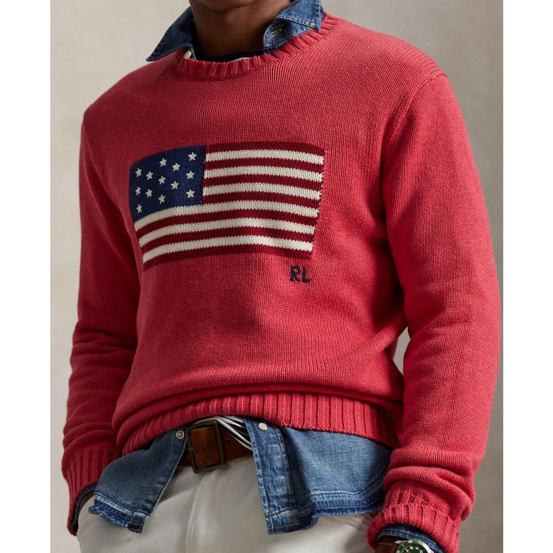 Polo Ralph Lauren Unisex The Iconic Flag Sweater