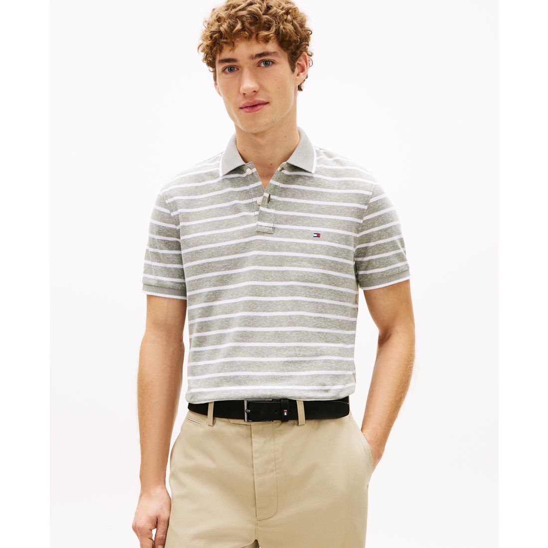 Tommy Hilfiger Men's Regular-Fit Tipped Linen Polo Shirt