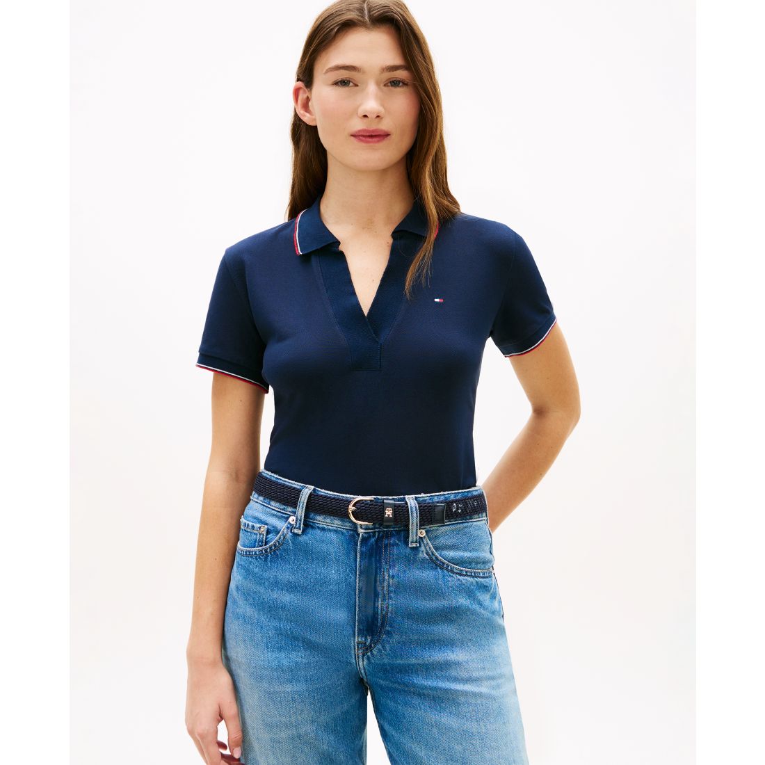 Tommy Hilfiger Women's Classic Pique Short-Sleeve Polo T-Shirt