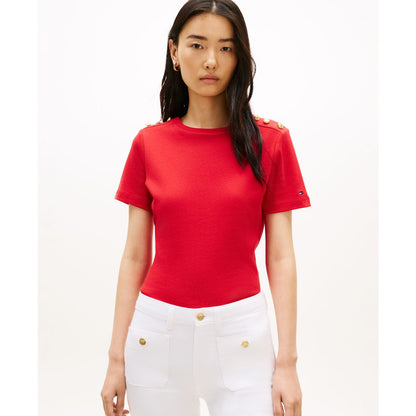Tommy Hilfiger Women's Ribbed Boxy Crewneck T-Shirt