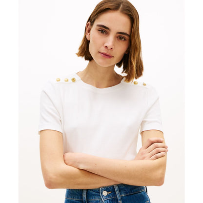 Tommy Hilfiger Women's Ribbed Boxy Crewneck T-Shirt