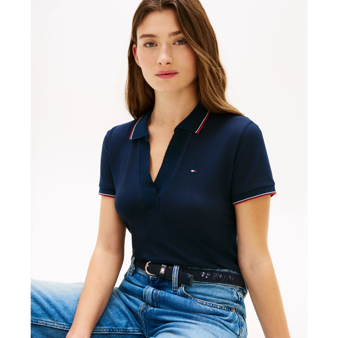 Tommy Hilfiger Women's Classic Pique Short-Sleeve Polo T-Shirt