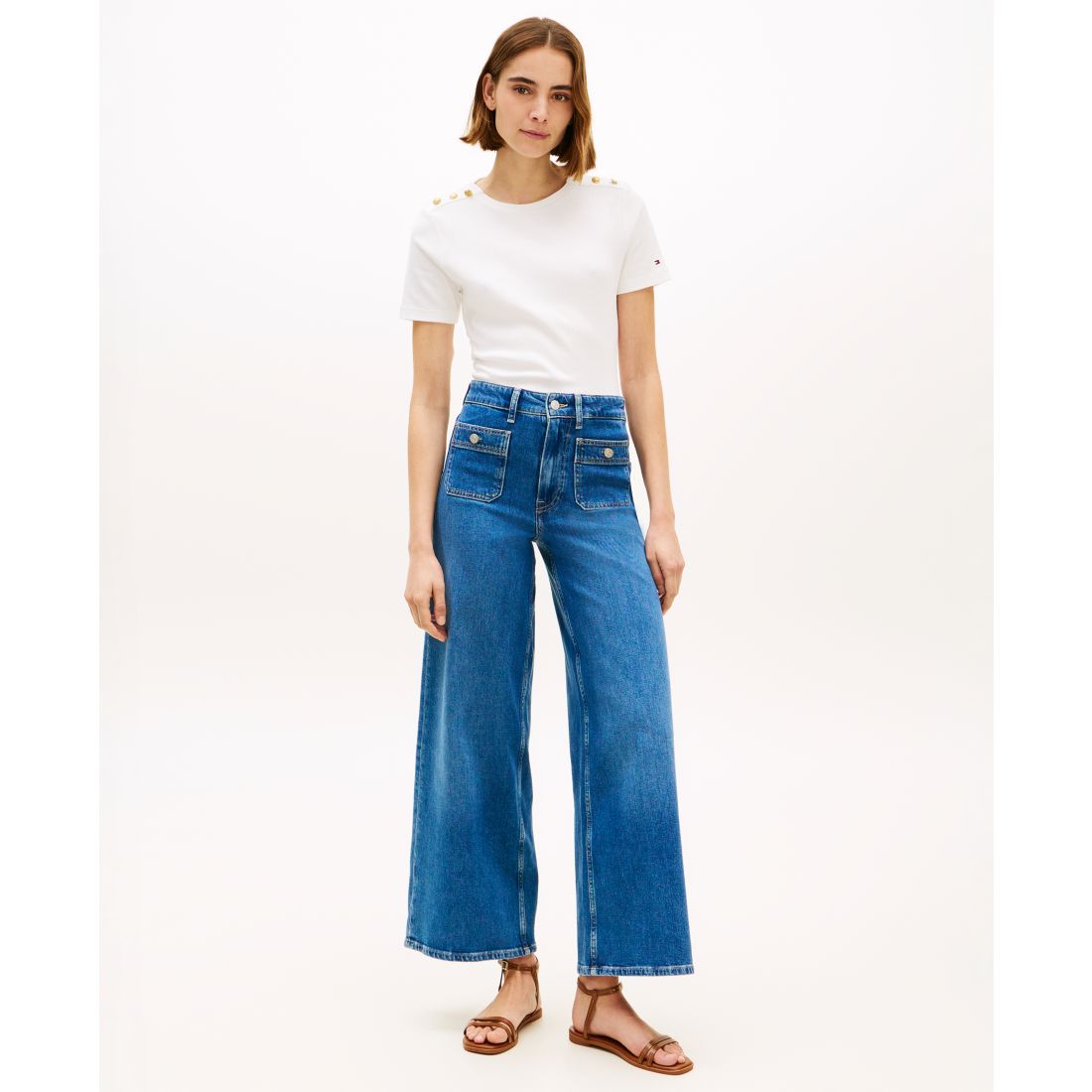 Tommy Hilfiger Women's Ribbed Boxy Crewneck T-Shirt