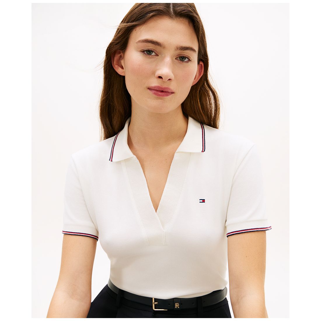 Tommy Hilfiger Women's Classic Pique Short-Sleeve Polo T-Shirt