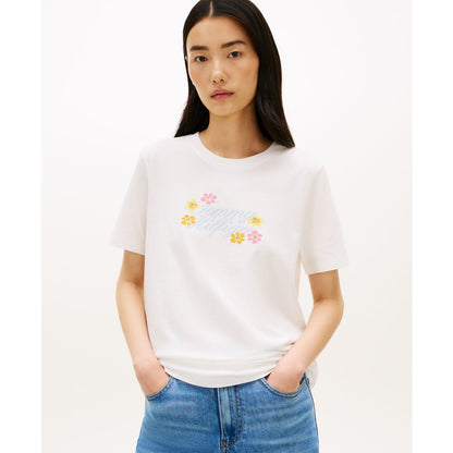 Tommy Hilfiger Women's Graphic Floral Crew Neck T-Shirt