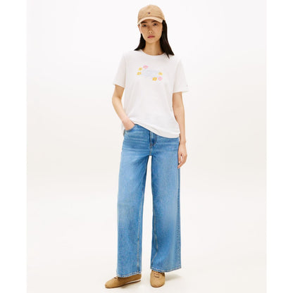 Tommy Hilfiger Women's Graphic Floral Crew Neck T-Shirt