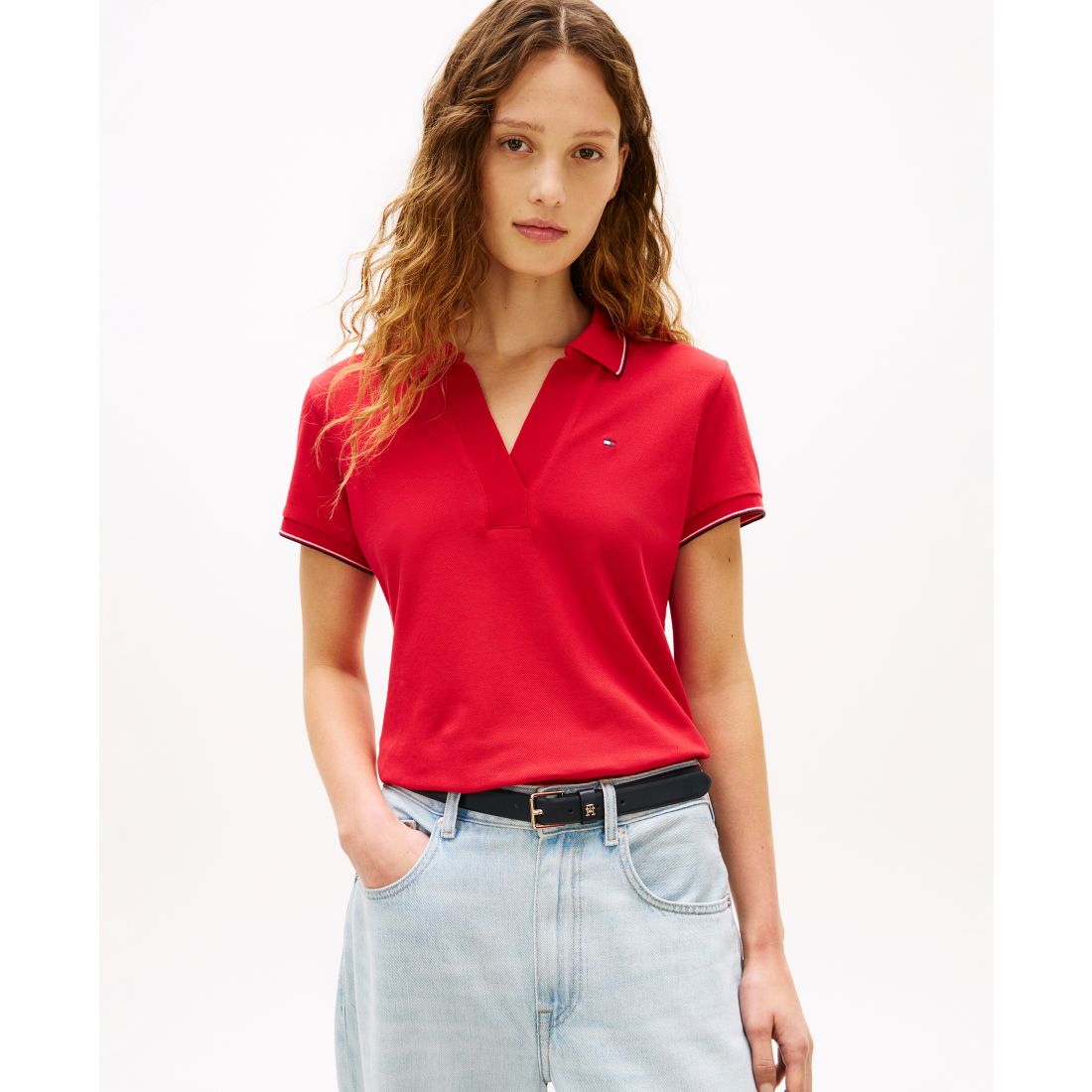 Tommy Hilfiger Women's Classic Pique Short-Sleeve Polo T-Shirt