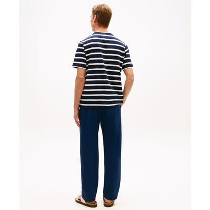 Tommy Hilfiger Men's Regular-Fit Essential Stripe T-Shirt - Desert Sky / Ecru Stripe