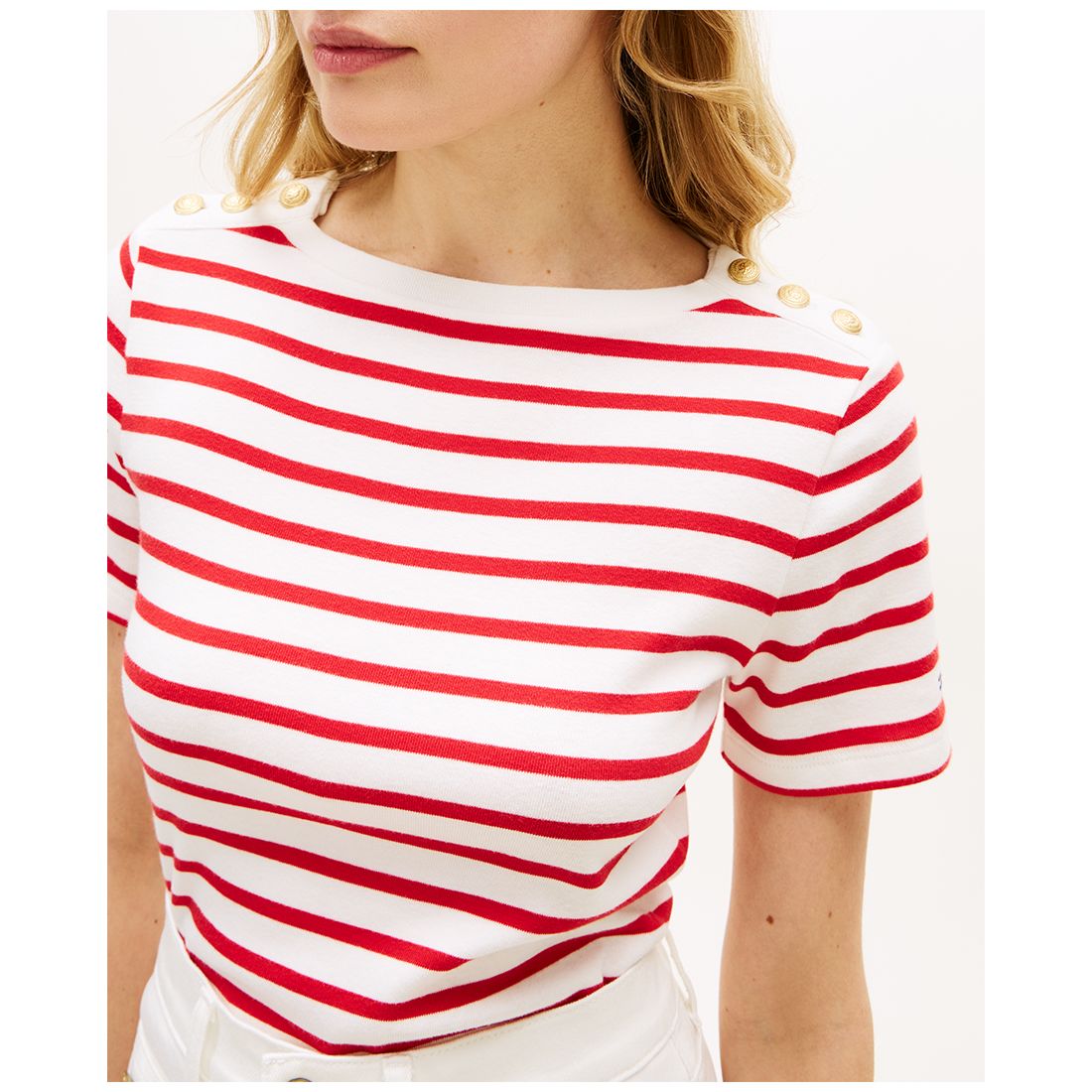 Tommy Hilfiger Women's Ribbed Boxy Crewneck T-Shirt