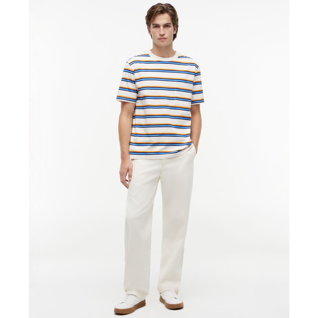 Tommy Hilfiger Men's Yarn-Dyed Multi-Stripe Relaxed-Fit T-Shirt