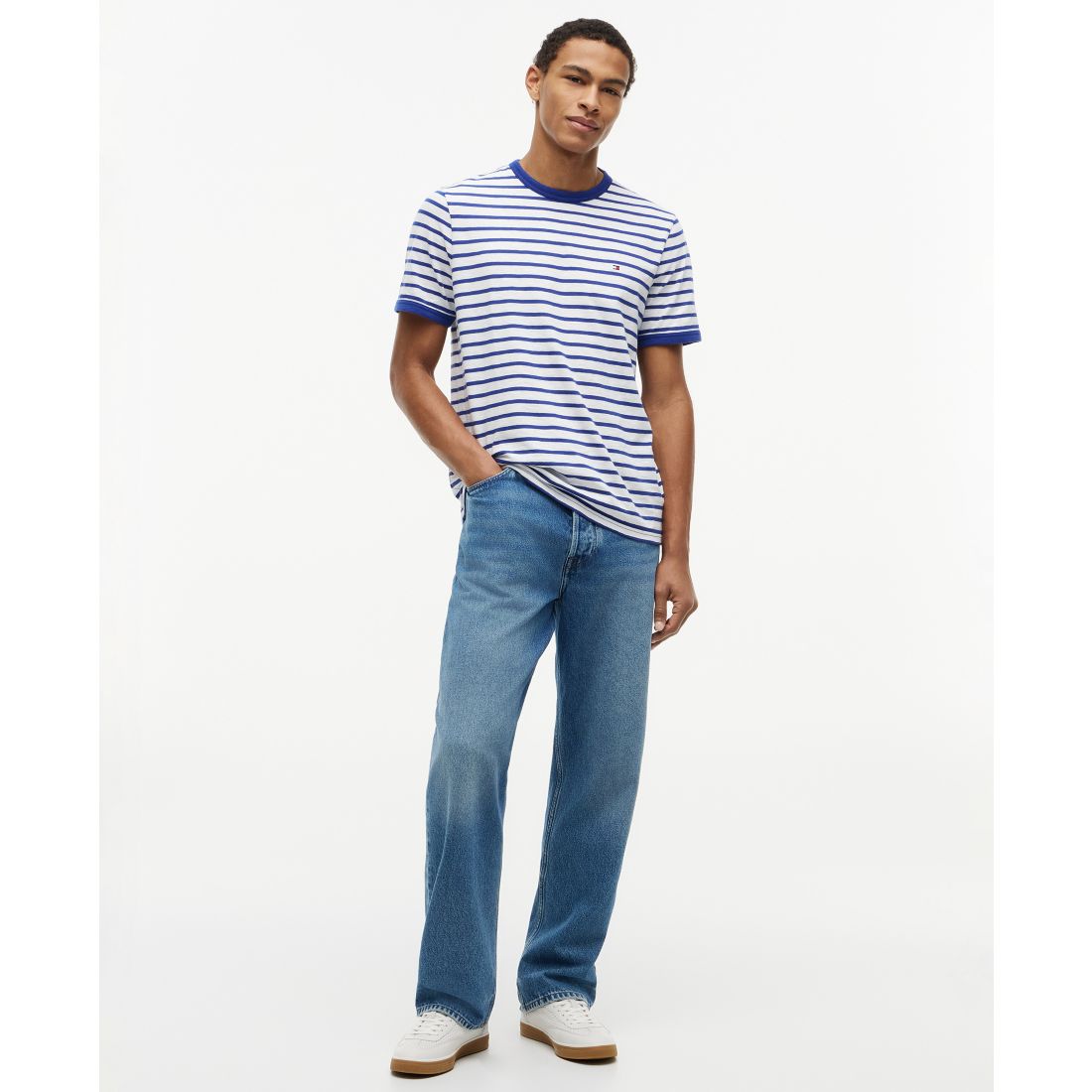 Tommy Hilfiger Men's Slub Yarn-Dye Stripe T-Shirt